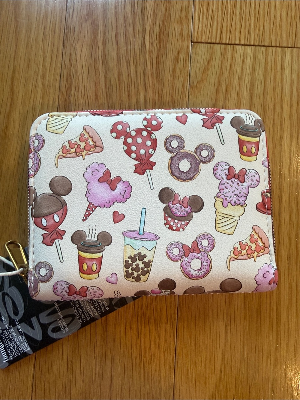 NWT Loungefly Mickey & Minnie Vday Treats Zip Wallet - Picture 3 of 5